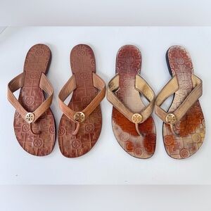 2 Tory Burch Thora Thong Sandals Shoes Women’s size 10